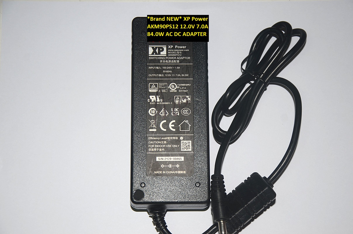 *Brand NEW* XP Power 12.0V 7.0A AKM90PS12 84.0W AC DC ADAPTER - Click Image to Close